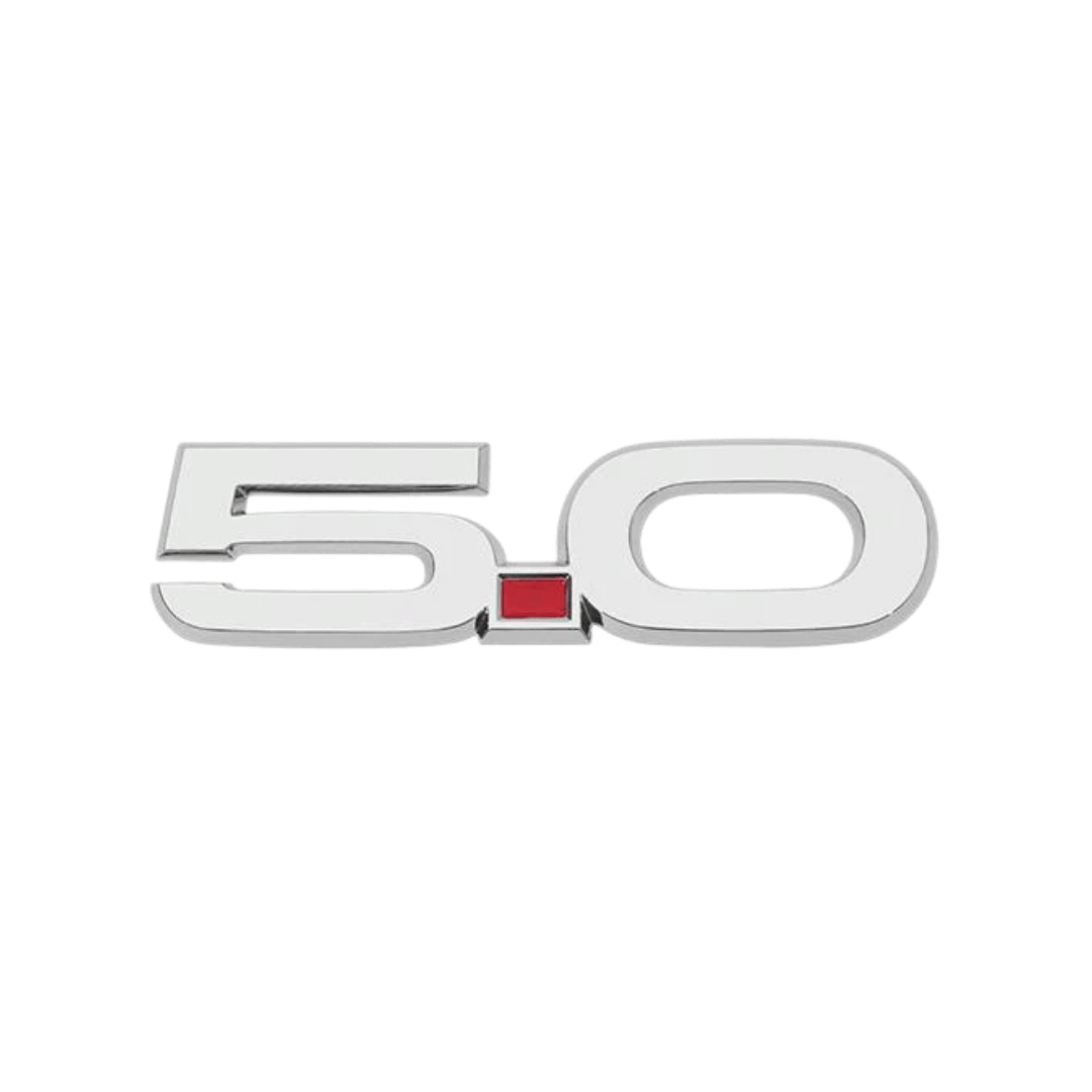 2015 - 2024 Mustang 5.0L Fender Emblem Chrome - Pair - Ford Show Parts